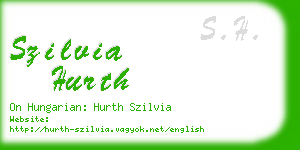 szilvia hurth business card